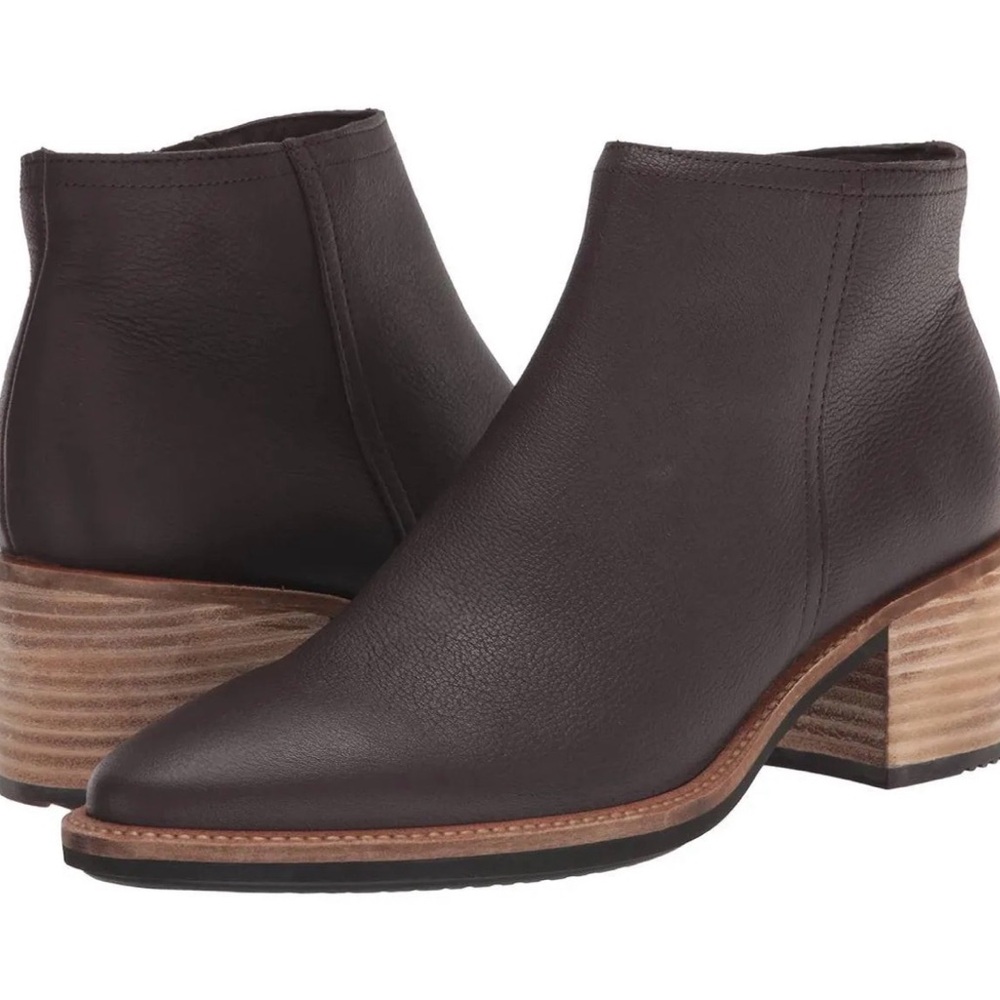 Ecco Dark Brown Ankle Booties